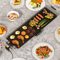 27 Inch Large Electric Griddle Nonstick BBQ Grill with Adjustable Temperature-S