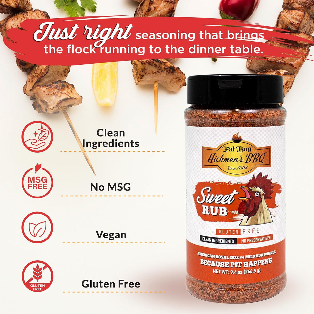 Sweet Natural Gluten Free BBQ Rub 9.4 oz