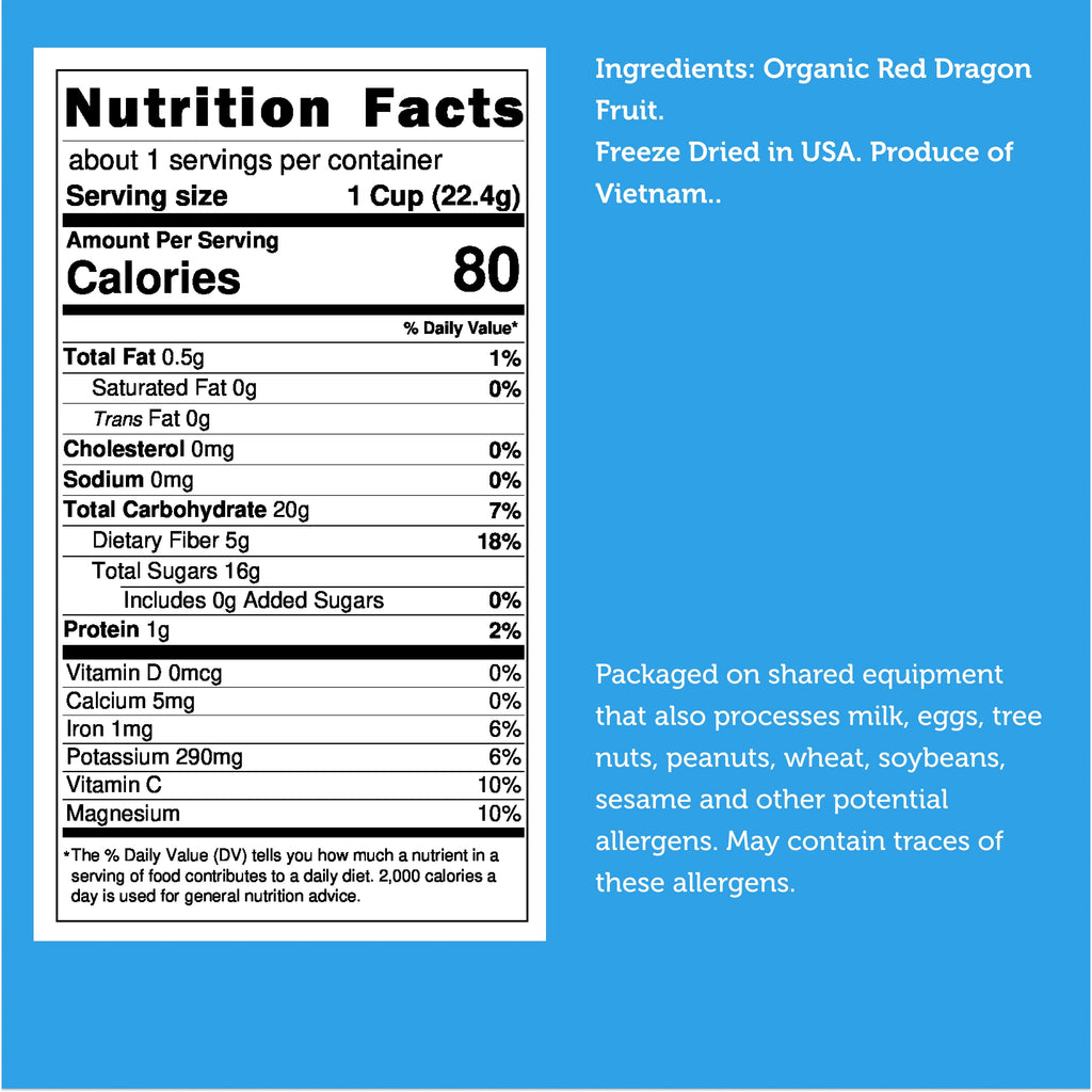 Freeze Dried Organic Red Dragon Fruit