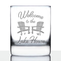 Welcome To The Lake House Whiskey Rocks Glass