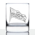 American Flag Whiskey Rocks Glass