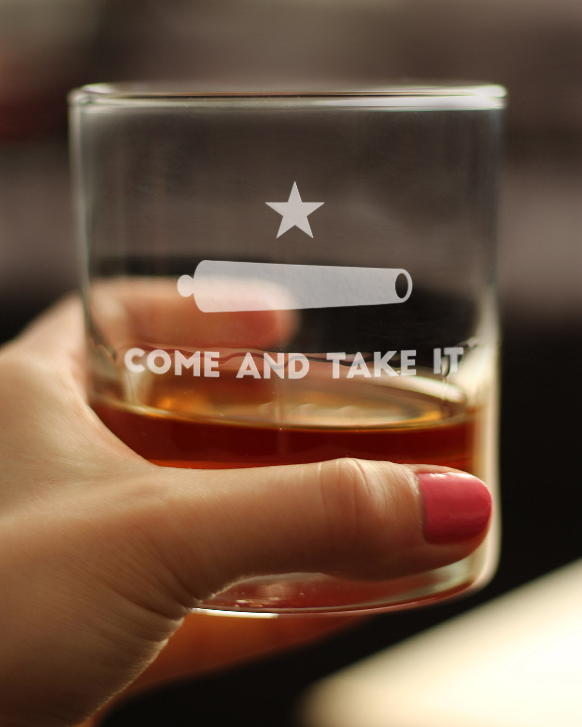 Come and Take It Texas Flag Whiskey Rocks