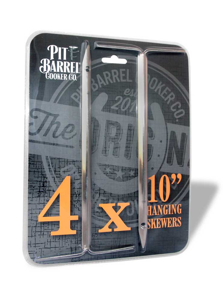 Stainless Steel 10" Hanging Skewers (4-Pack)