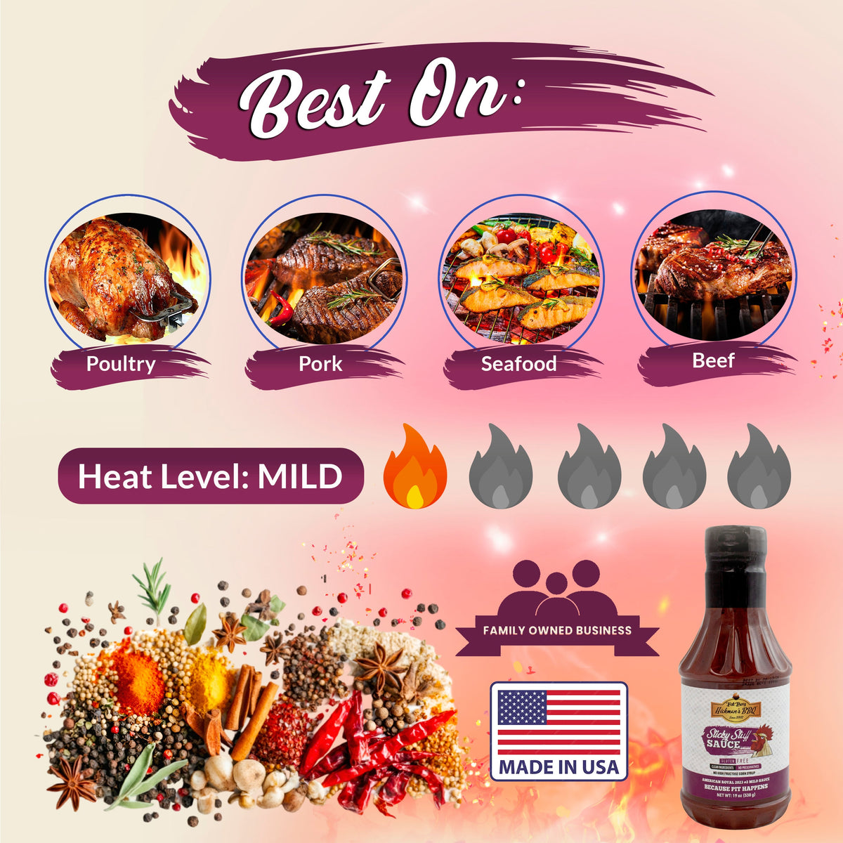 Sticky Stuff Gluten Free Natural BBQ Sauce 19 oz