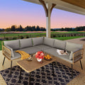 Kent Outdoor Patio L Shape Sectional Couch Set