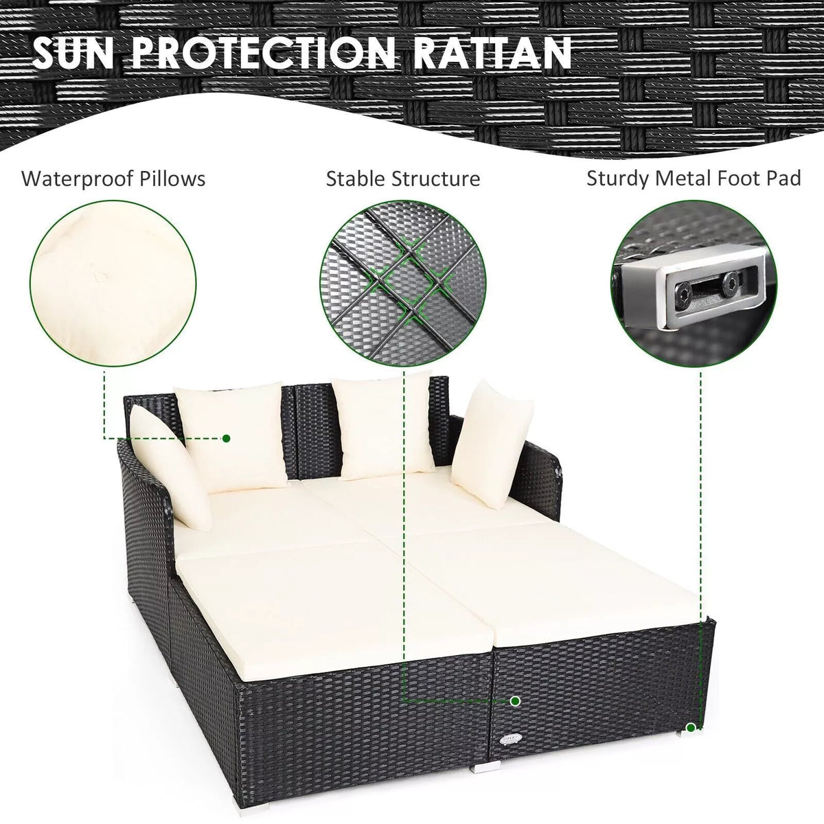 Keith Rattan Outdoor Garden Day Bed
