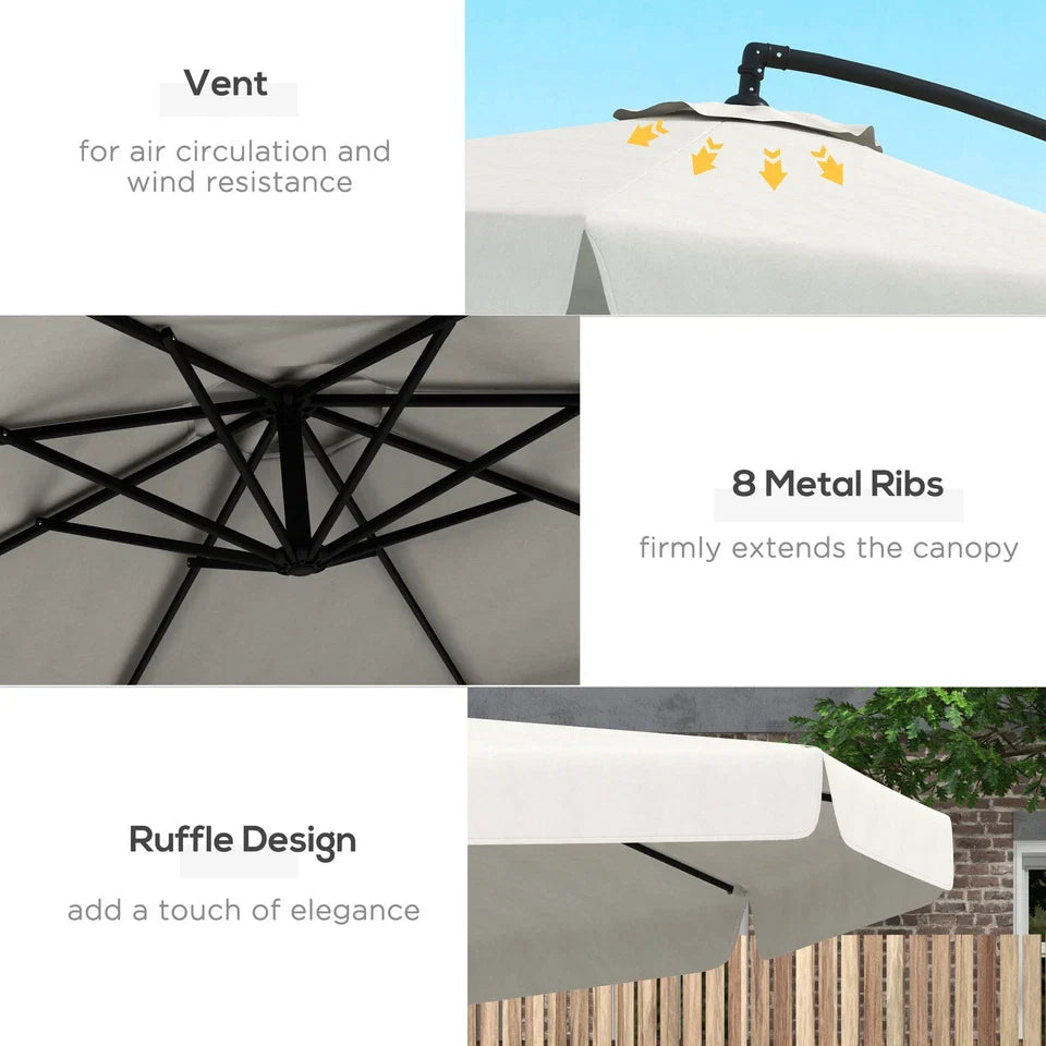 11' Outdoor Large Patio Cantilever Umbrella