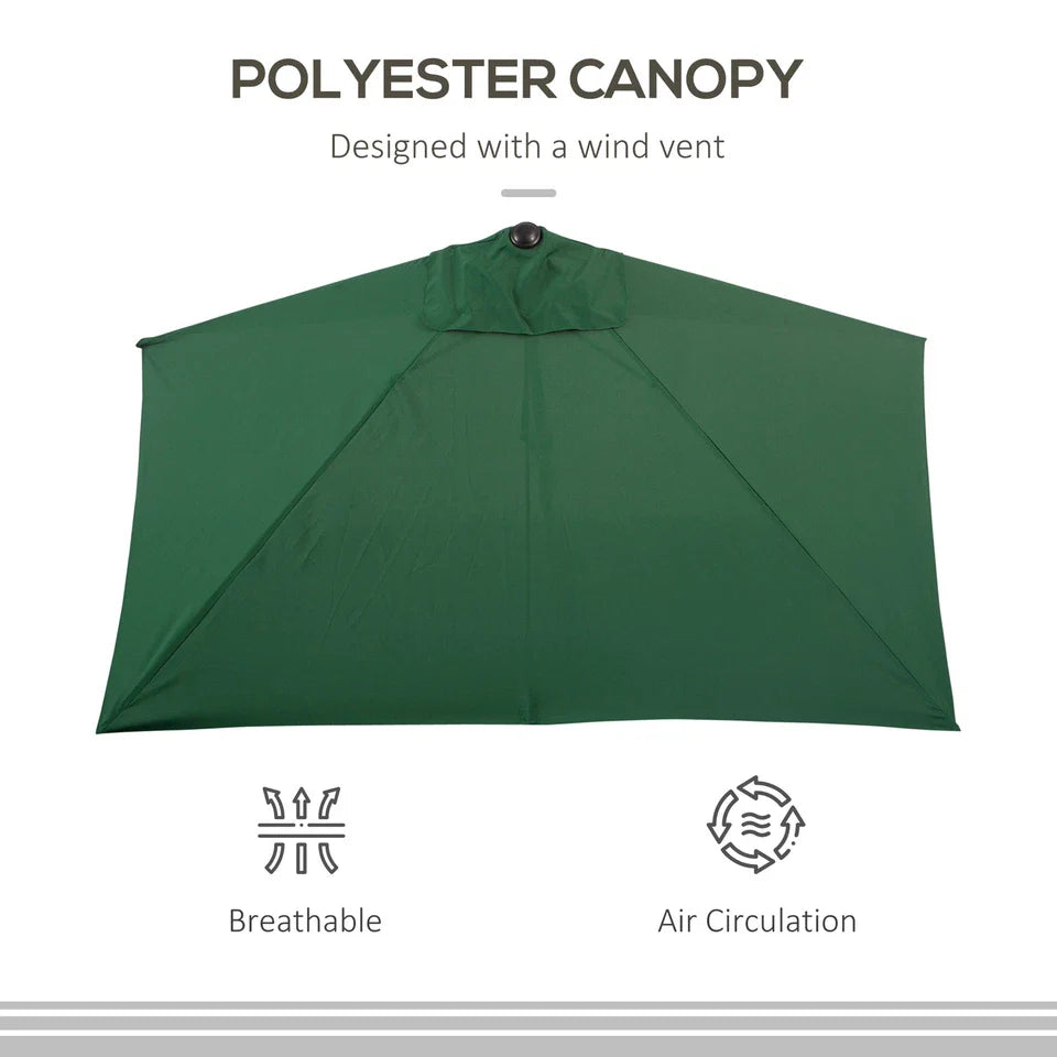 8' Half Outdoor Large Patio Umbrella