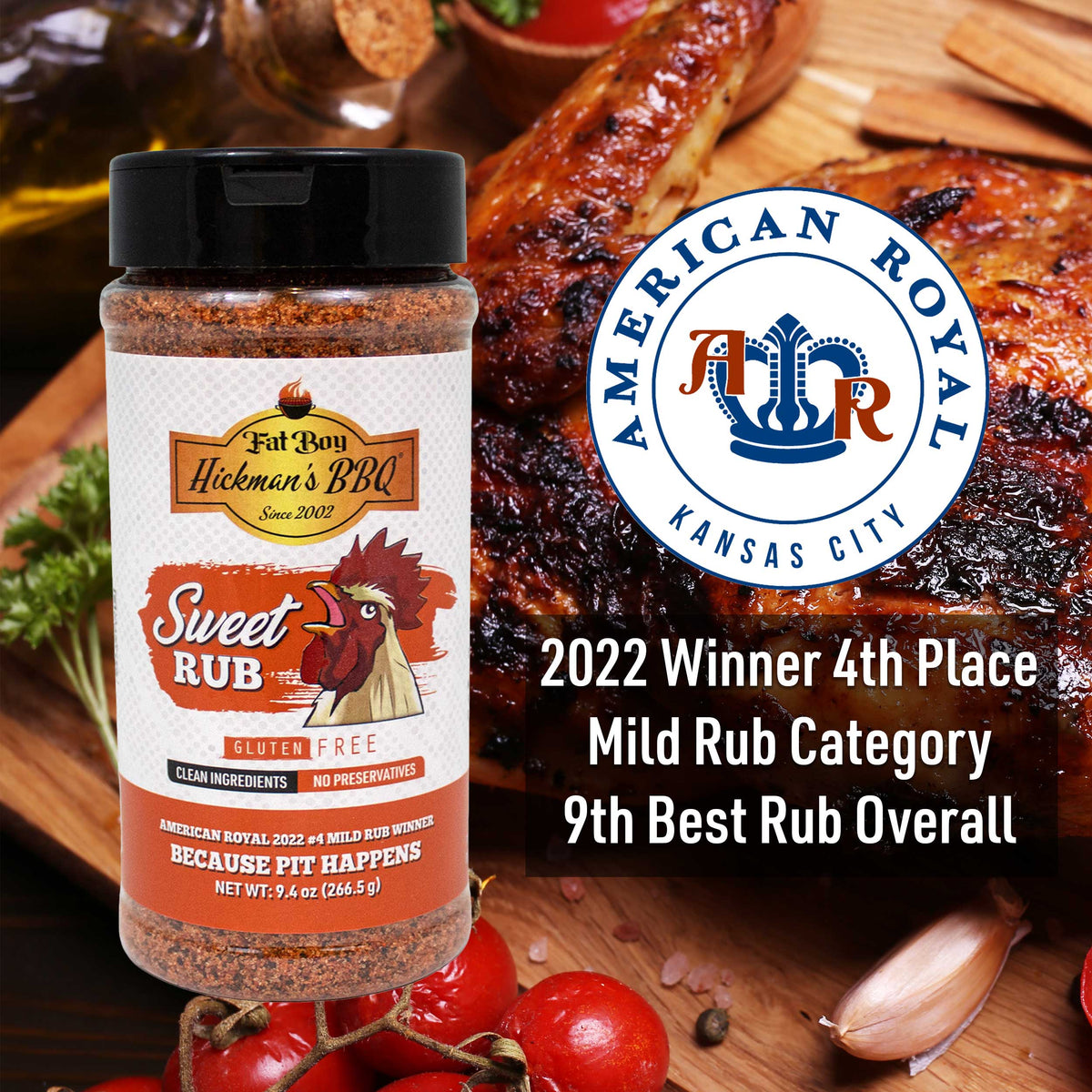 Sweet Natural Gluten Free BBQ Rub 9.4 oz