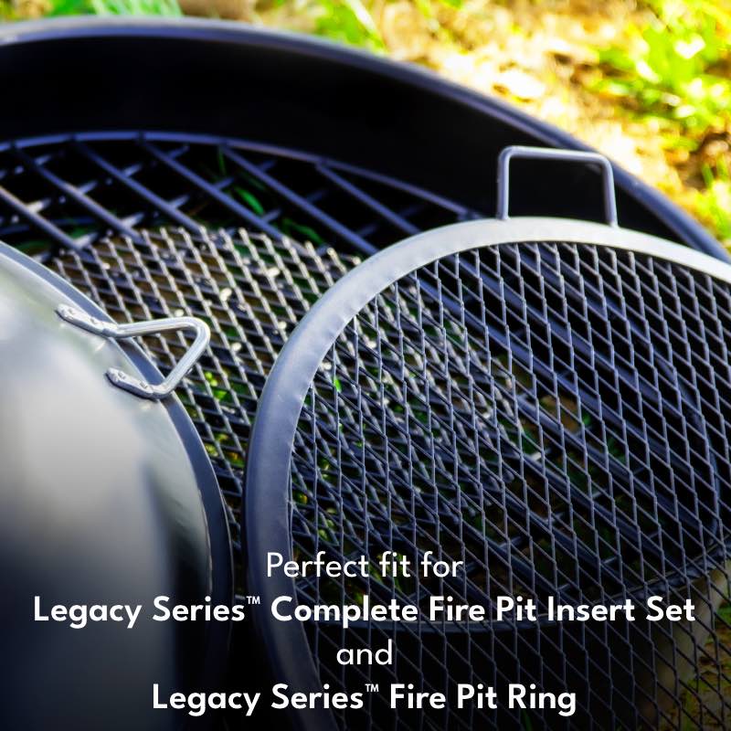 Walden Fire Pit BBQ Grilling Grate in use