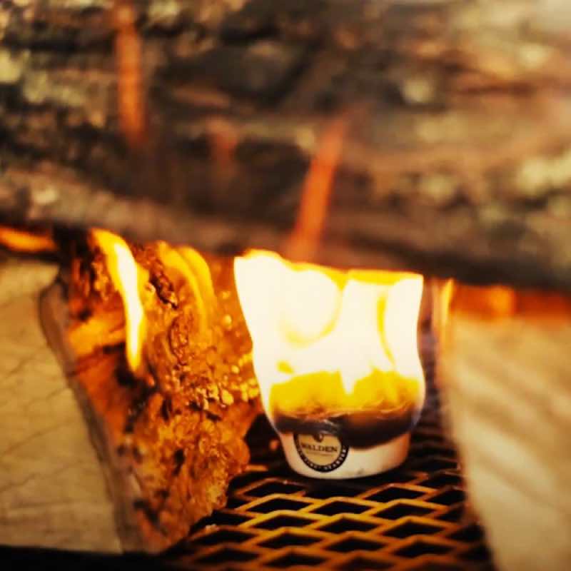 Walden Universal Ember Catcher in use
